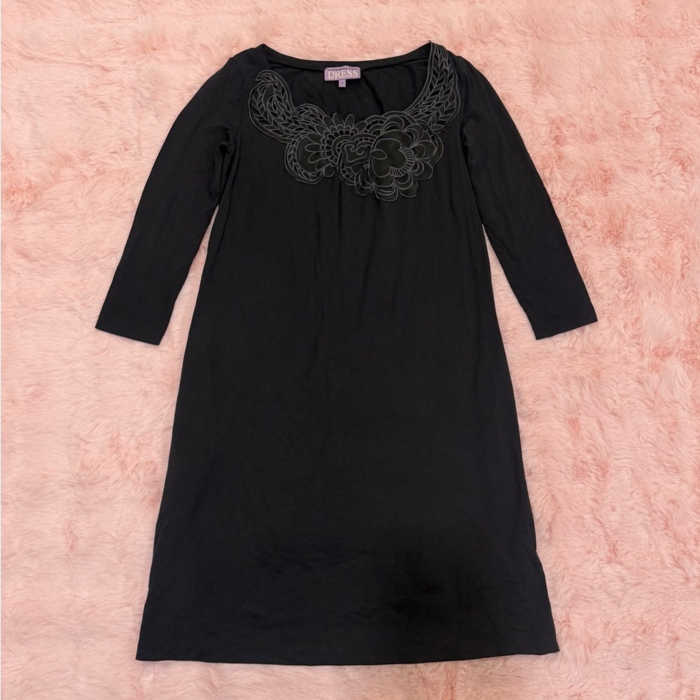 Vivienne Tam Black Half Sleeve Dress